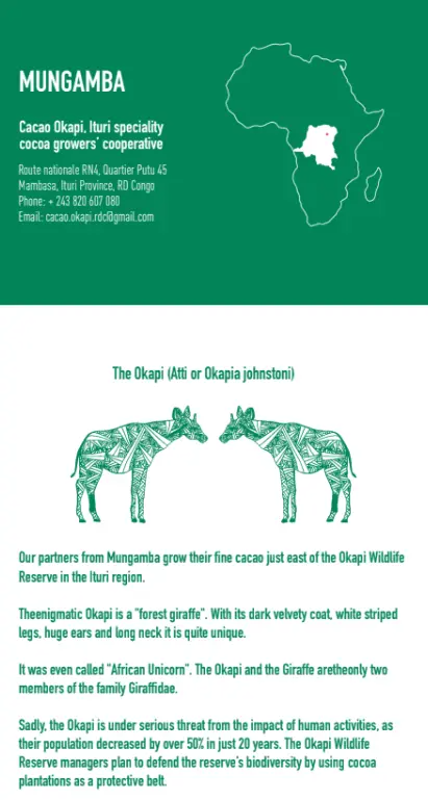 Mike & Becky - Tablette - Crunchy Nibs 55% - Dark Milk Mungamba + Cacao Nibs - Congo