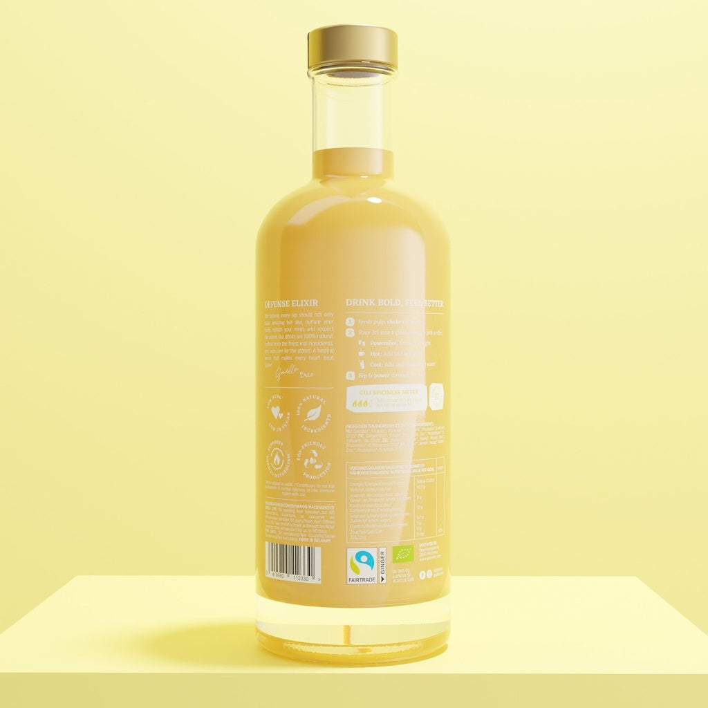 Gili - Défense Elixir - Gingembre & Citron, zinc + probiotiques