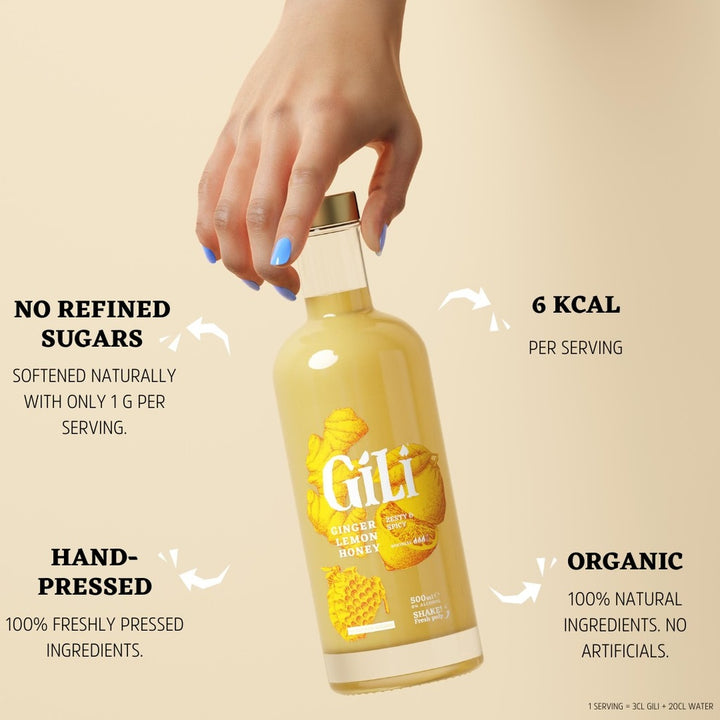 Gili - Défense Elixir - Gingembre & Citron, zinc + probiotiques