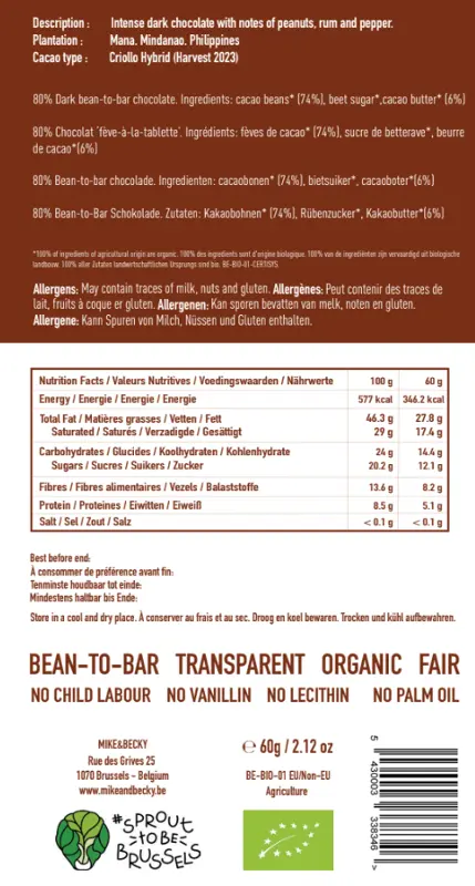 Mike & Becky - Tablette - Mana 80% - Philippines