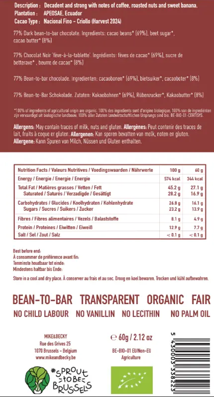 Mike & Becky - Tablette - Sanku 77% - Ecuador