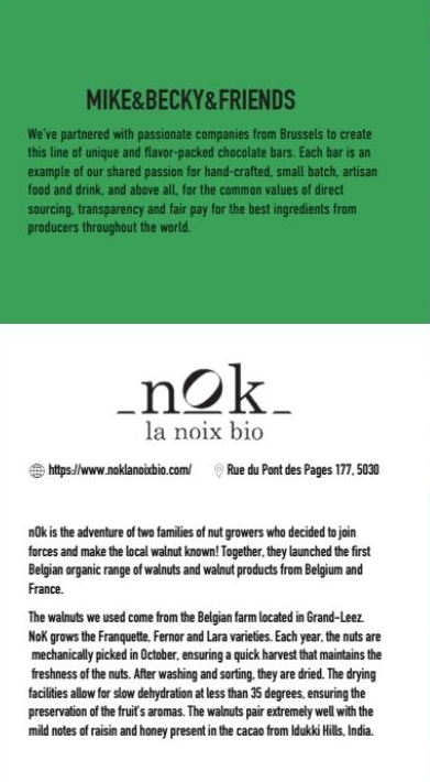 Mike & Becky - Tablette - Smooth Walnut - Idukki Hills + Walnuts 61%